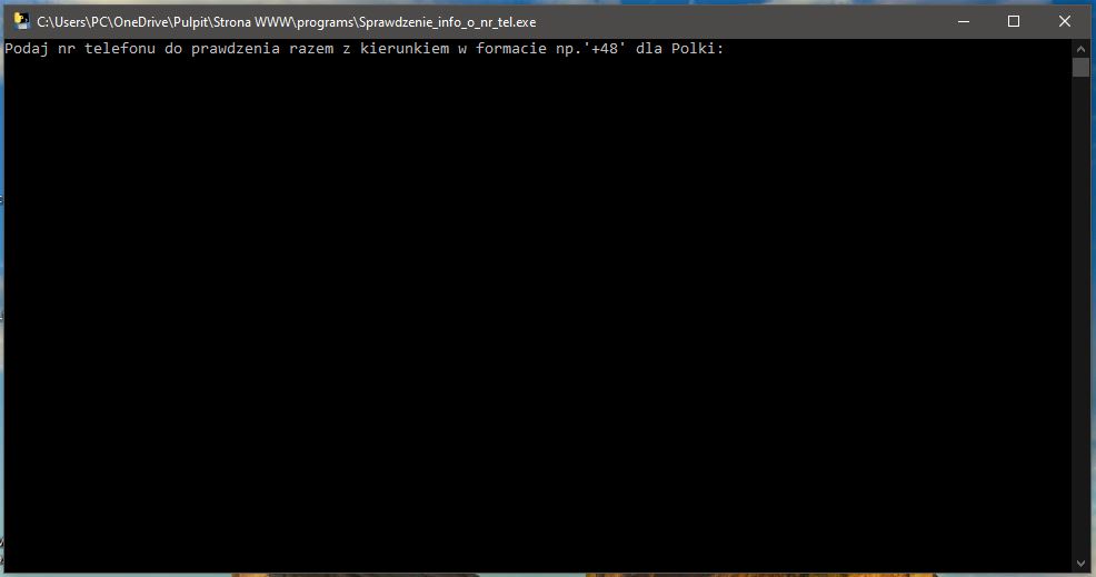Sprawdzenie info o nr telefonu
